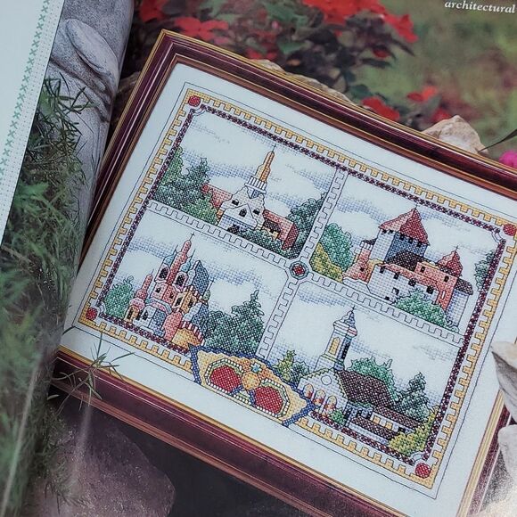 Threads of Time Cross Stitch Pattern Book Hardback Crafts Hobbies Sewing Design - Picture 3 of 6